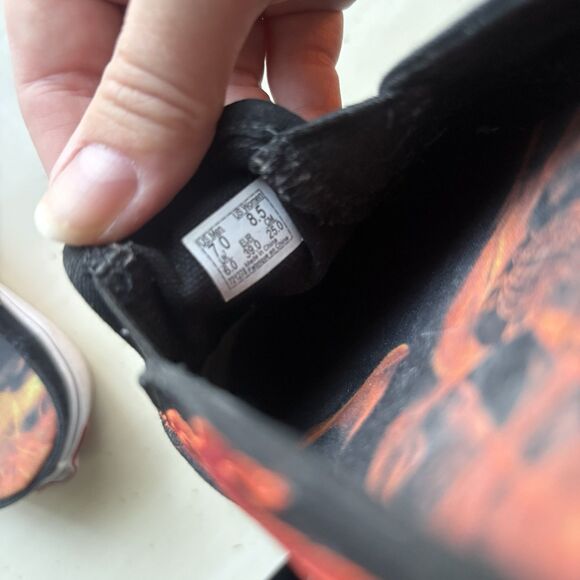 Vans Embroidered Flames Slip On Mule Sneakers - Men’s 7 Women’s 8.5 - Picture 5 of 6